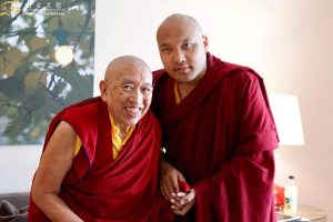 His Holiness Karmapa and Yongdzin Khenchen Thrangu Rinpoche